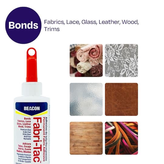 Beacon Fabri-Tac™ Premium Fabric Glue, 2oz.